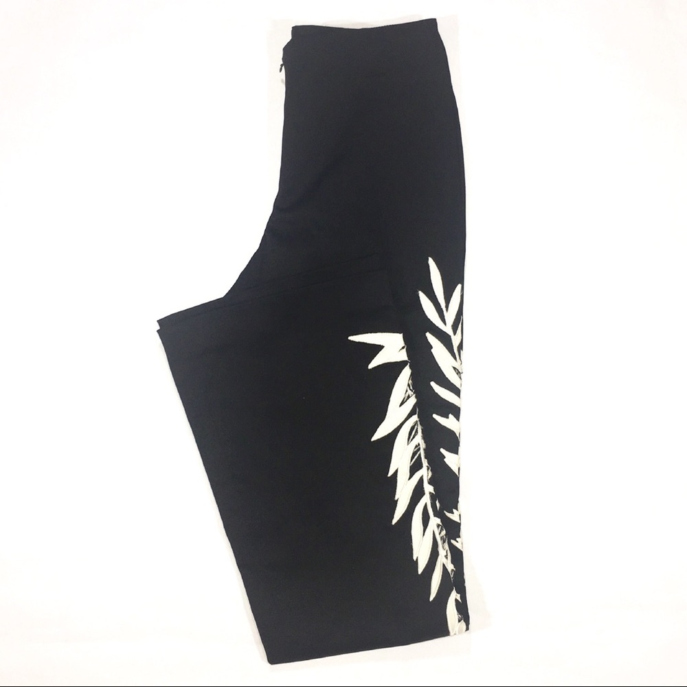 Cache Embellished Wide Leg Pants